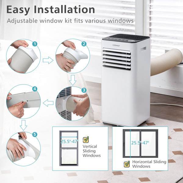 Costway 8000 BTU Portable Air Conditioner Wayfair